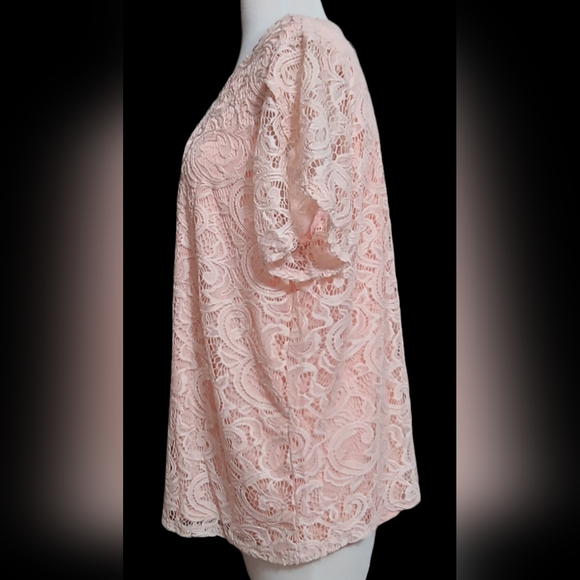 NWT NY Collection size 1X peachy/pink top - Picture 2 of 10